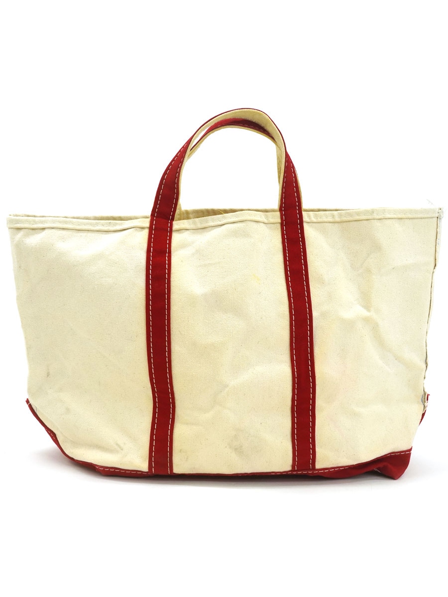 80'S L.L.BEAN BOAT AND TOTE NATURAL/RED