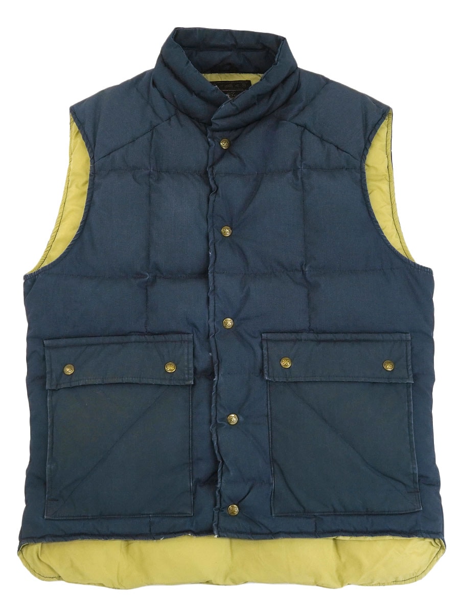 80'S EDDIE BAUER BLIZZARD MASTER DOWN VEST NAVY (SIZE. LARGE