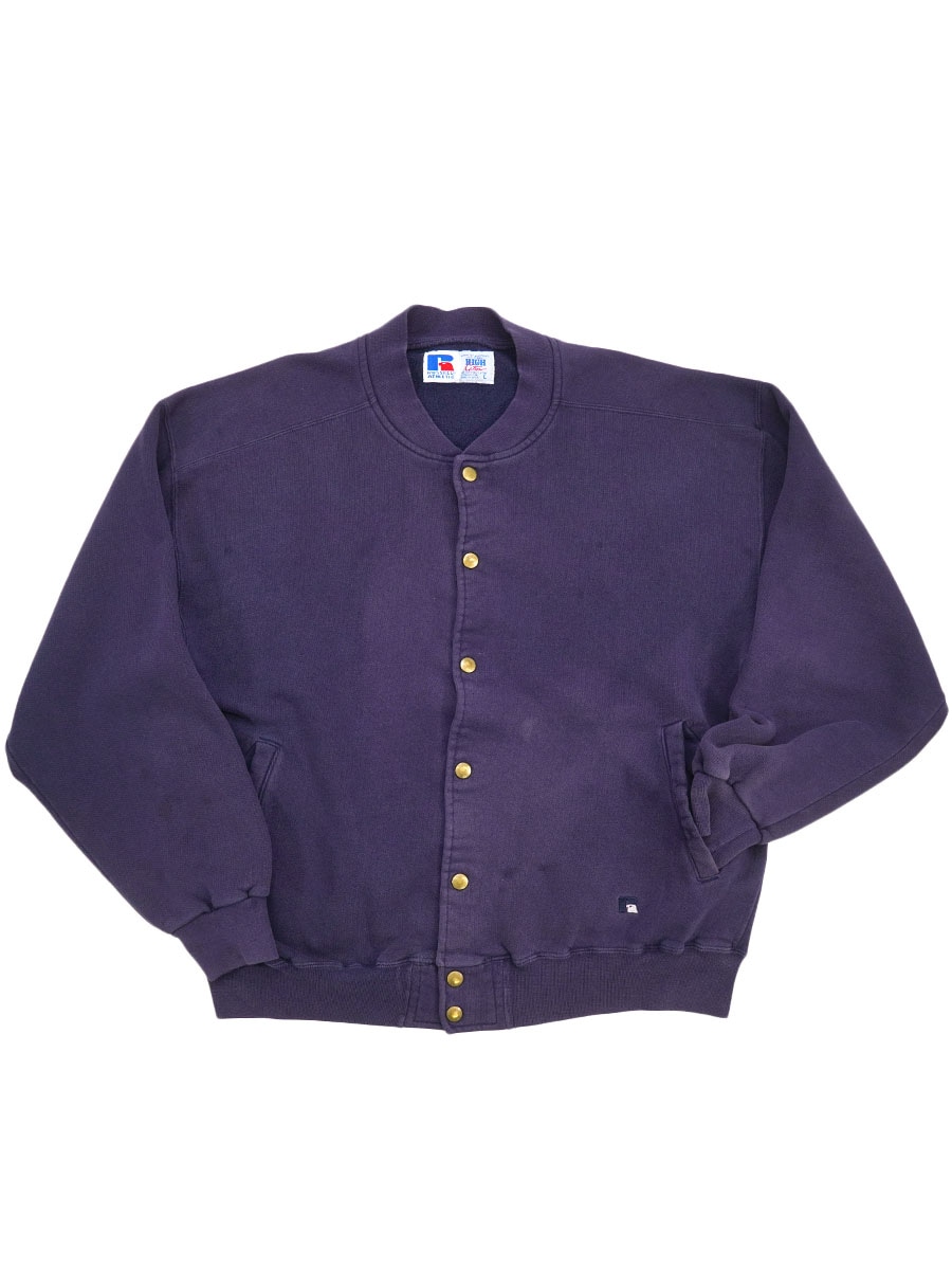 トップス 90s RUSSELL ATHLETIC sweatshirt cardigan 90'S RUSSELL ATHLETIC FULL SNAP SWEAT CARDIGAN (SIZE.LARGE) MADE