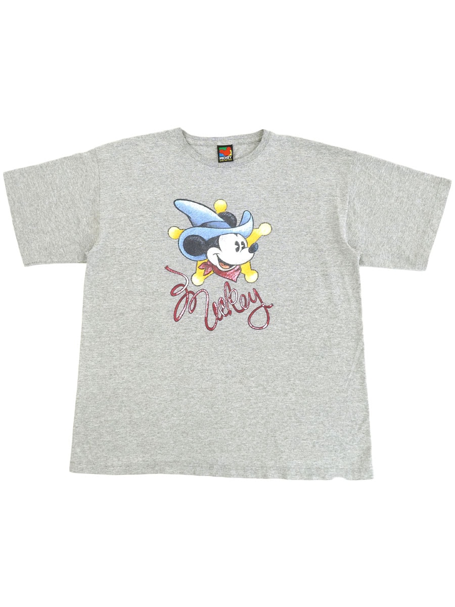 90'S～ MICKEY UNLIMITED ''MICKEY'' T SHIRT GRAY (SIZE.X LARGE