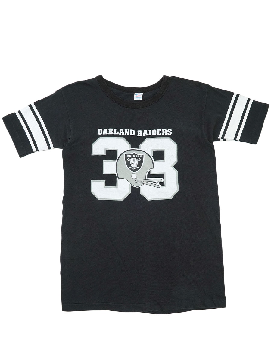80'S CHAMPION ''OAKLAND RAIDERS'' FOOTBALL T SHIRT (SIZE.LARGE