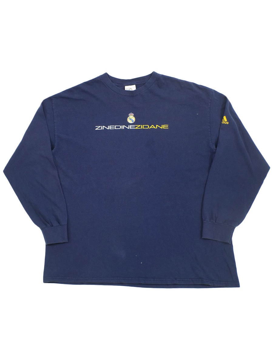 00'S ADIDAS REAL MADRID ''ZIDANE'' LONG SLEEVE T SHIRT (SIZE.X