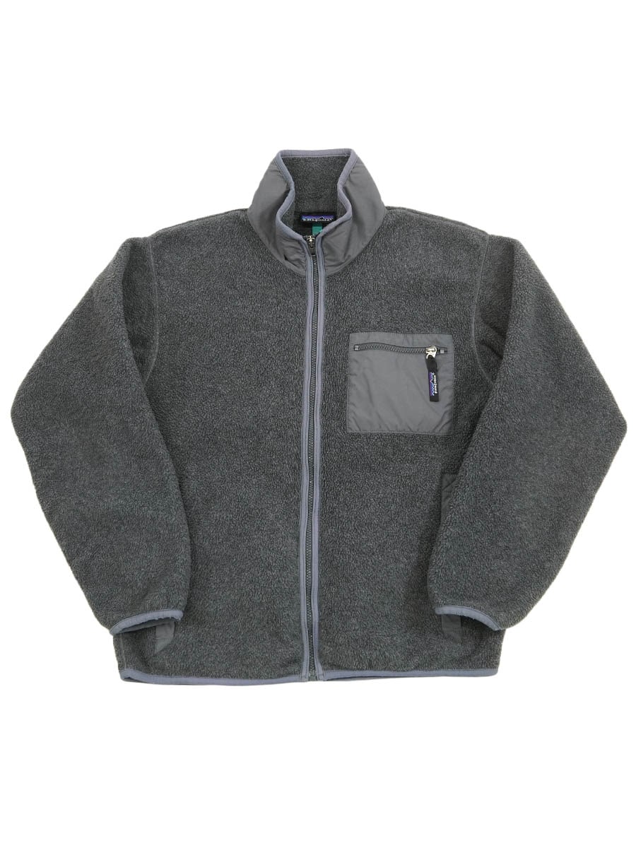 91 PATAGONIA FLEECE JACKET CHARCOAL HEATHER (SIZE.MEDIUM) MADE IN 