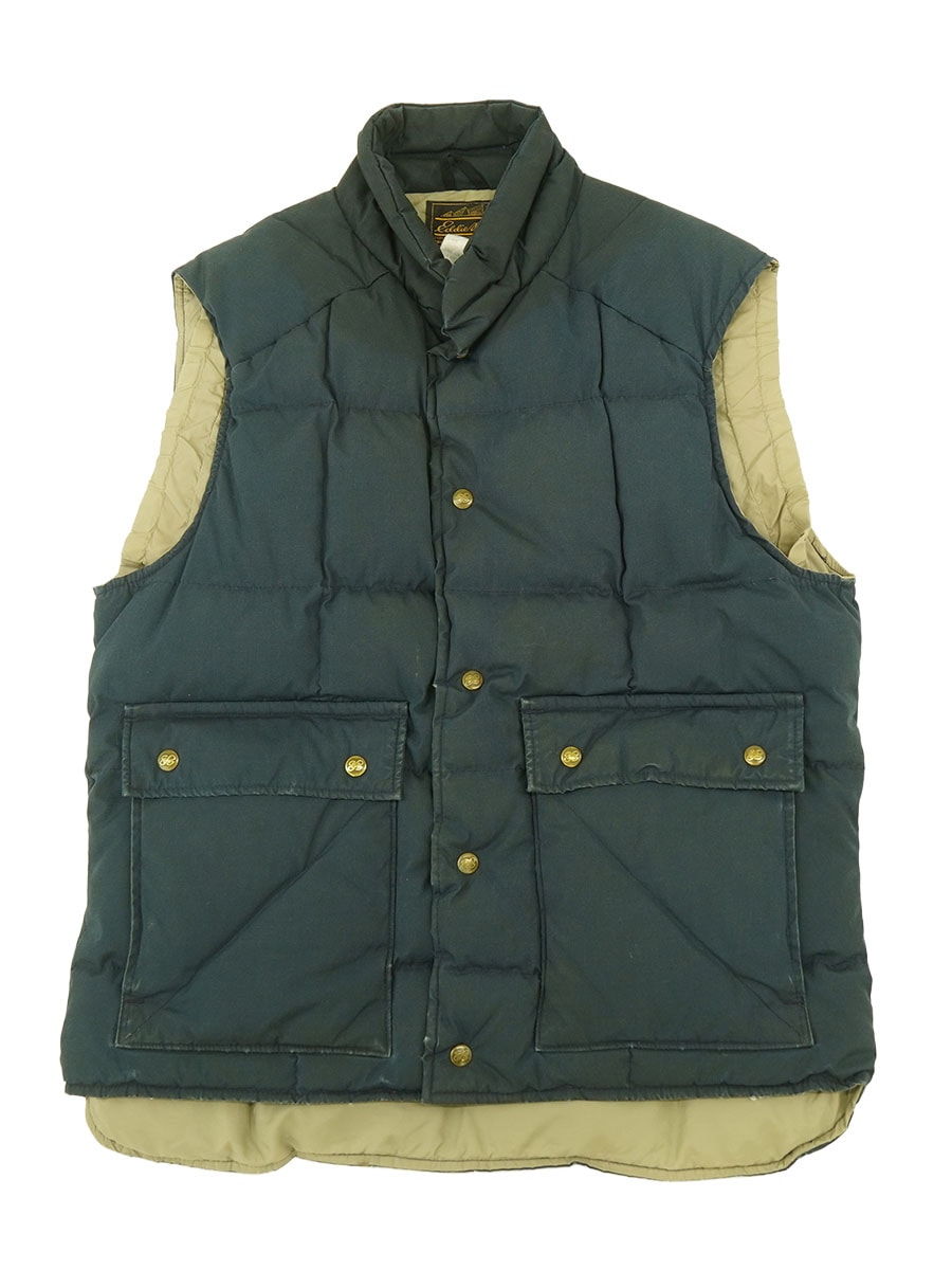 80'S～ EDDIE BAUER DOWN VEST (SIZE. LARGE) MADE IN USA | NEW ITEM