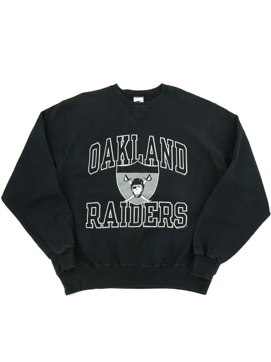 90'S～ CHAMPION ''RAIDERS'' F/V SWEAT SHIRT BLK (SIZE. X LARGE