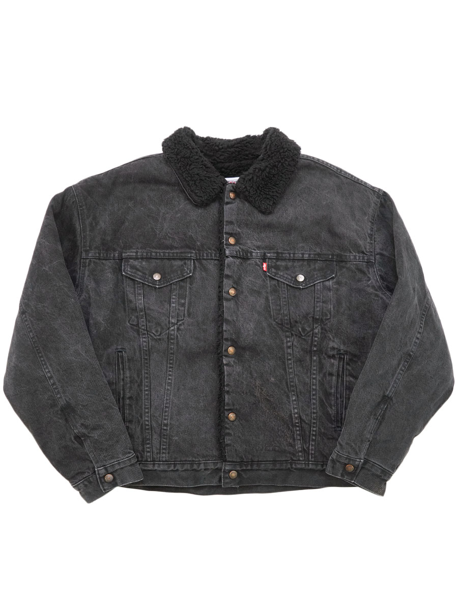 90'S LEVI'S 70629 DENIM BOA JACKET BLACK×BLACK！ (APPROX.X LARGE