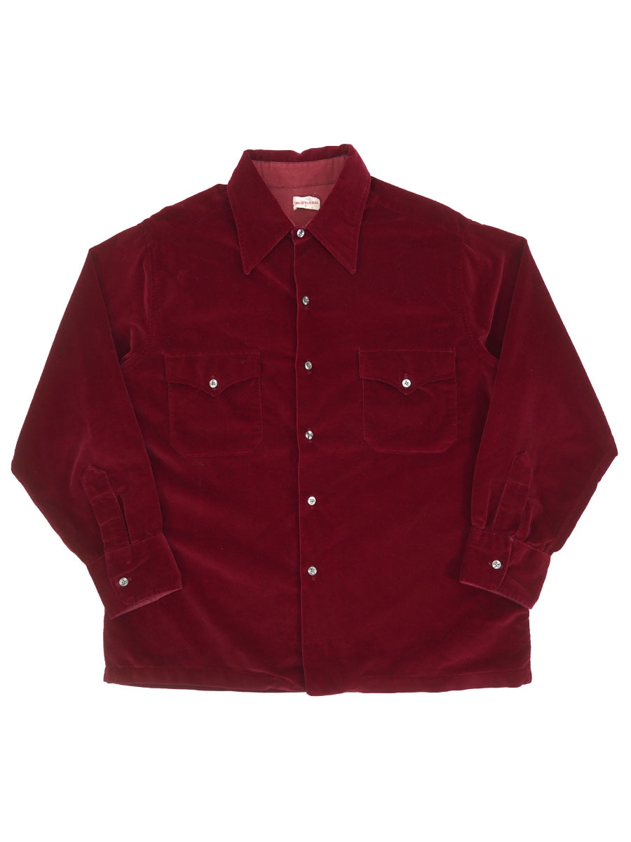 60'S SAKS FIFTH AVENUE VELOUR SHIRT (SIZE.X LARGE) | NEW ITEM