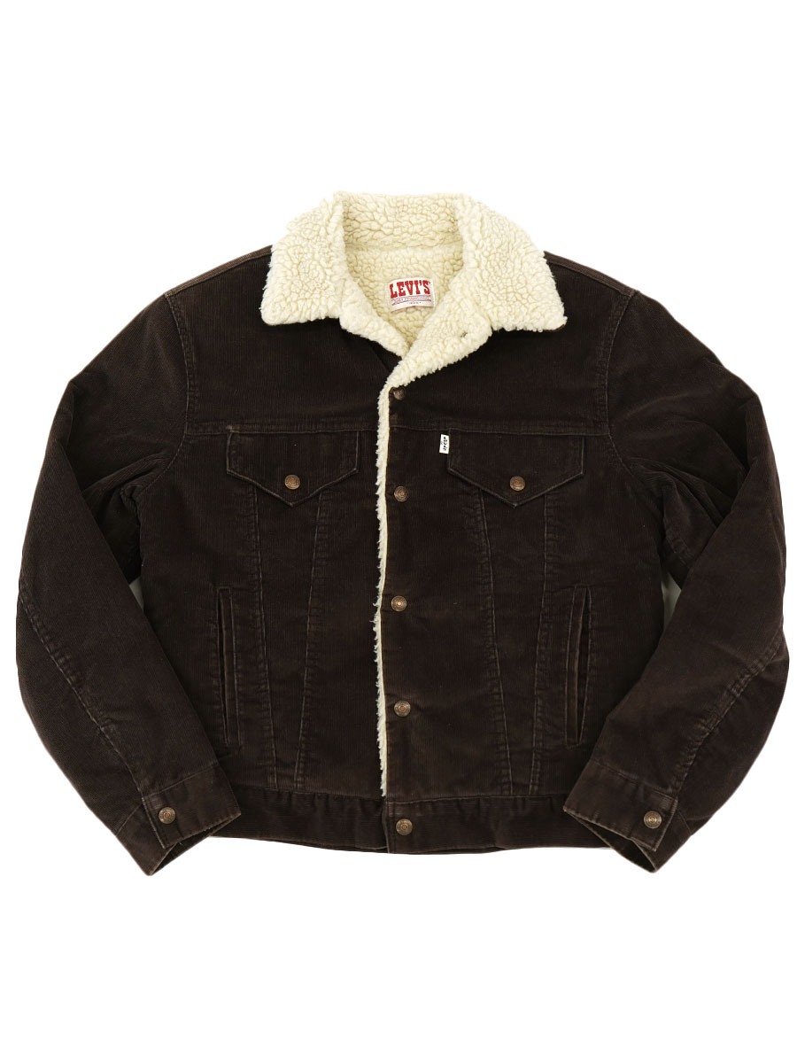 80'S LEVI'S 70412 CORDUROY BOA JACKETE BROWN (SIZE. 40R)