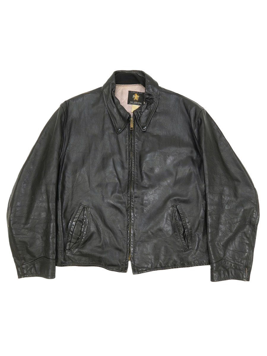 60'S GOLDEN BEAR BLACK LEATHER JACKET (APPROX.42) | NEW ITEM