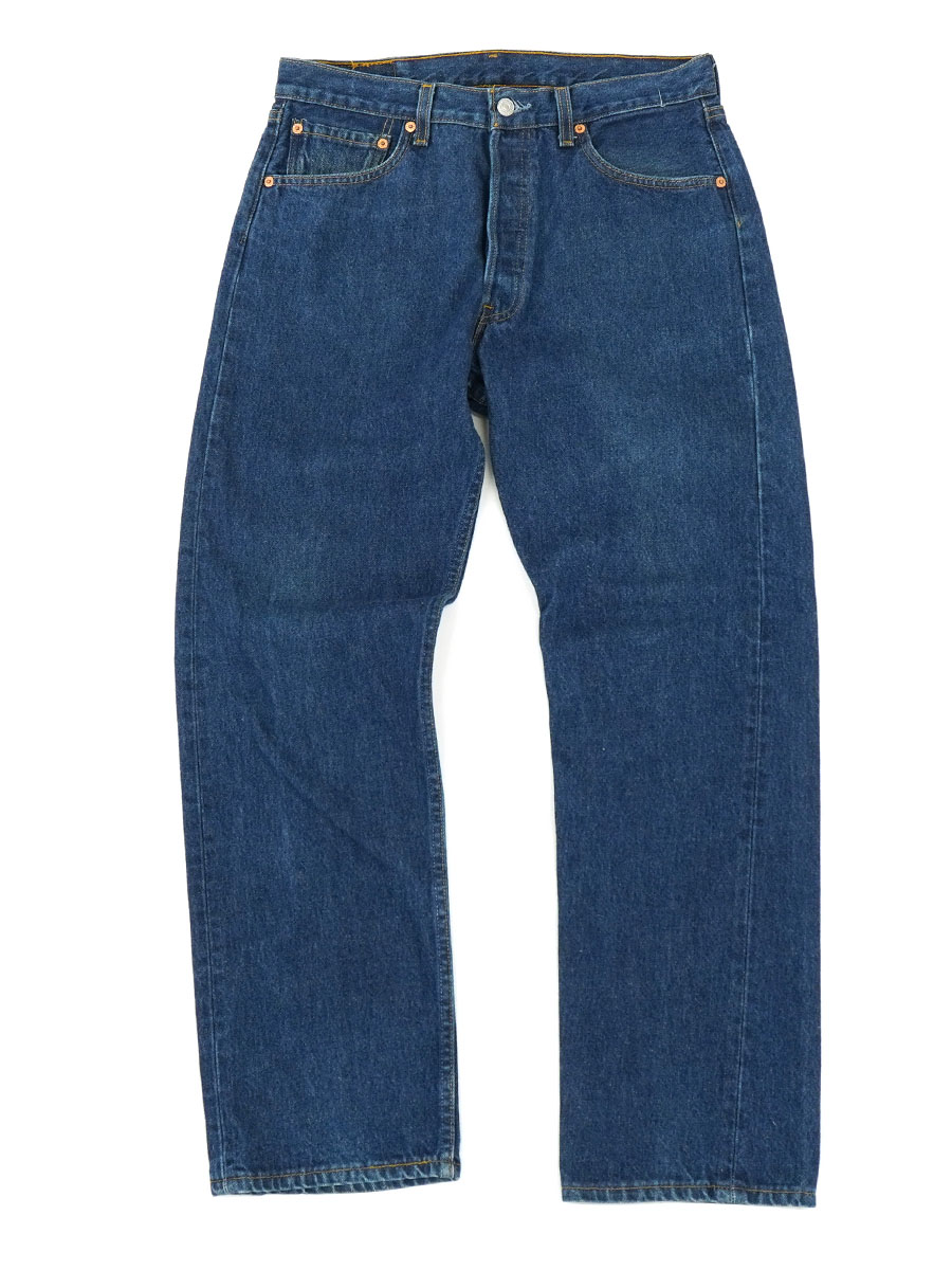 90'S LEVI'S 501 BLUE JEANS DARK COLOR (SIZE. W33 L30) MADE IN USA 