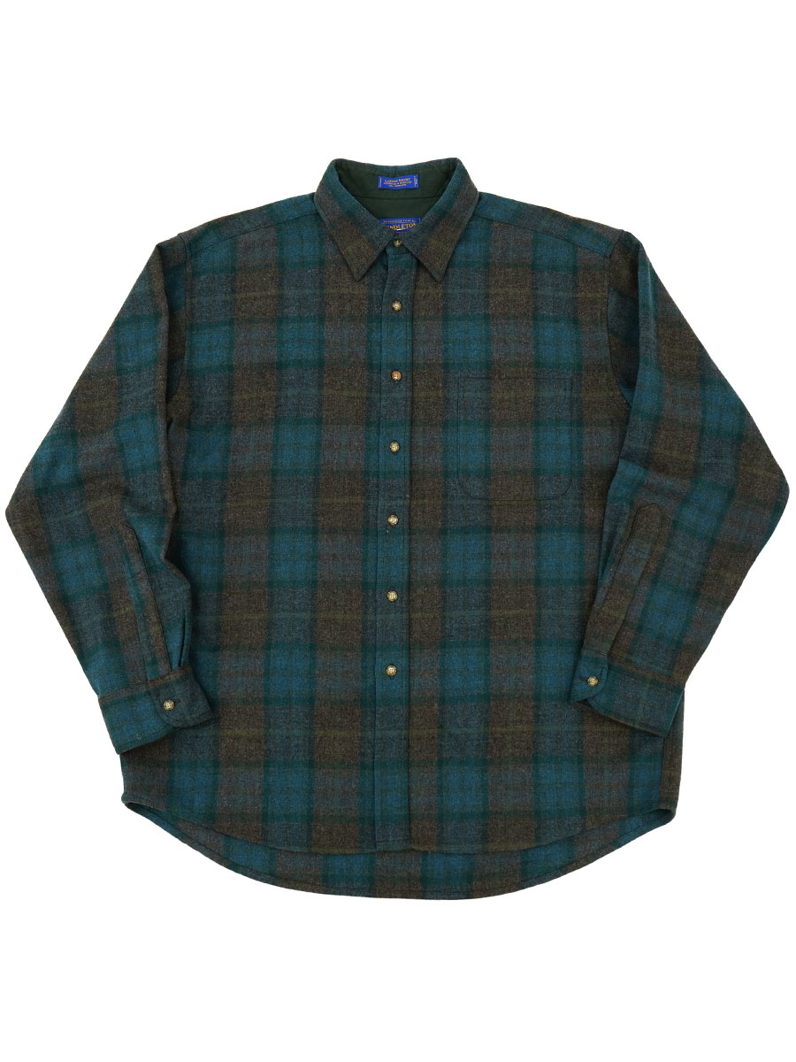 PENDLETON PLAID LODGE SHIRT (SIZE. LARGE) ASSEMBLED IN MEXICO
