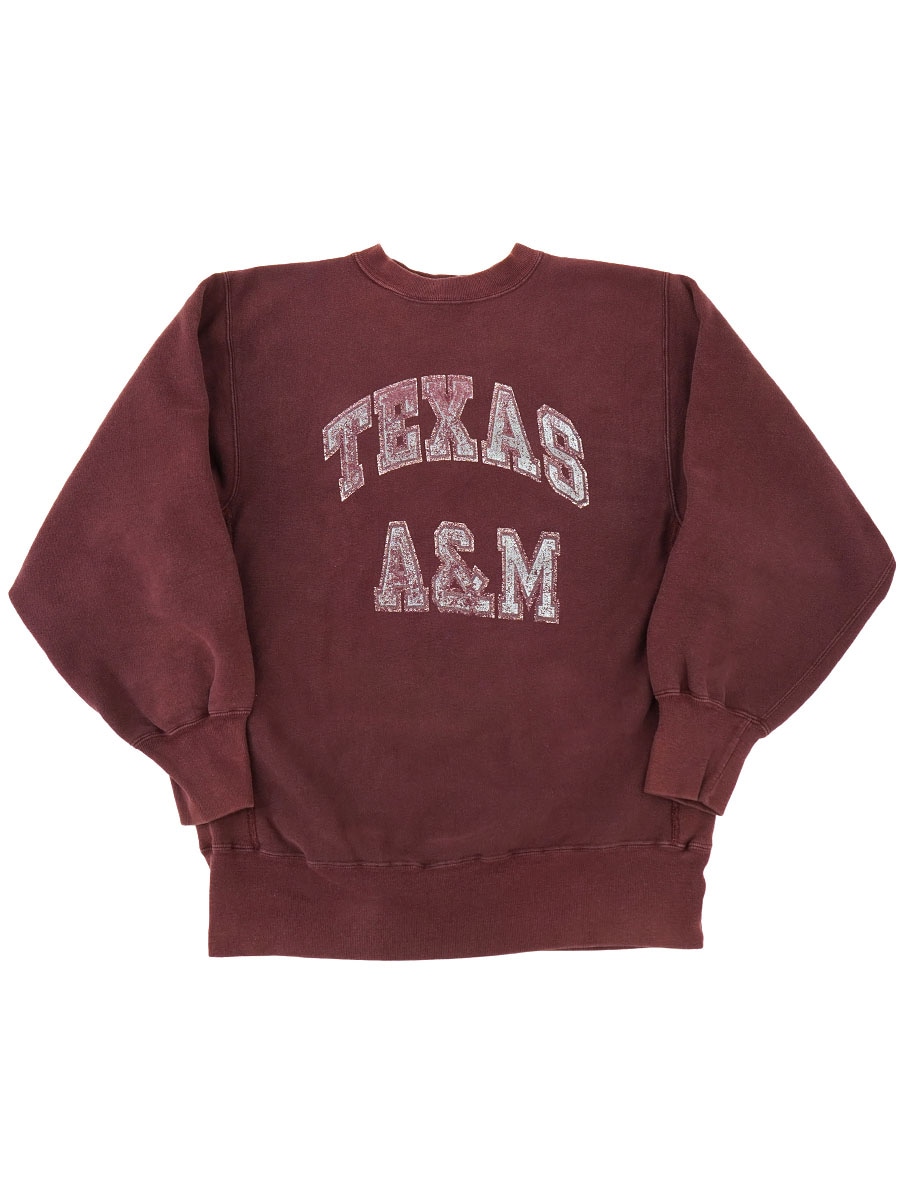 80'S CHAMPION REVERSE WEAVE CREW ''TEXAS A&M'' (SIZE. X LARGE) 