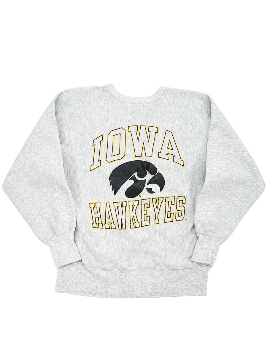90'S CHAMPION REVERSE WEAVE ''IOWA HAWKEYES'' (SIZE.LARGE) MADE IN