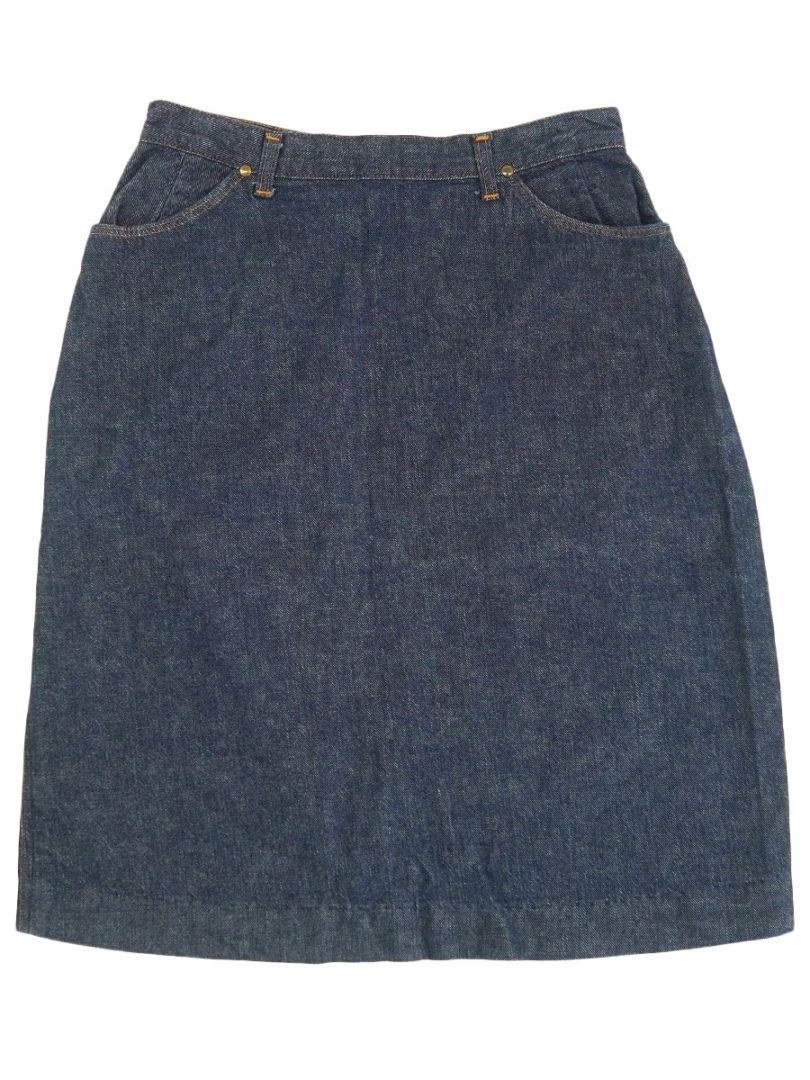 70'S MISSES WRANGLE DENIM SKIRT (SIZE.18) 