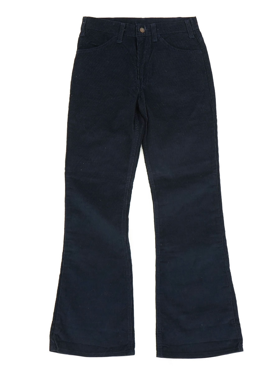 70'S LEVI'S 646 CORDUROY PANTS NAVY (SIZE. W30 L31) NOS 