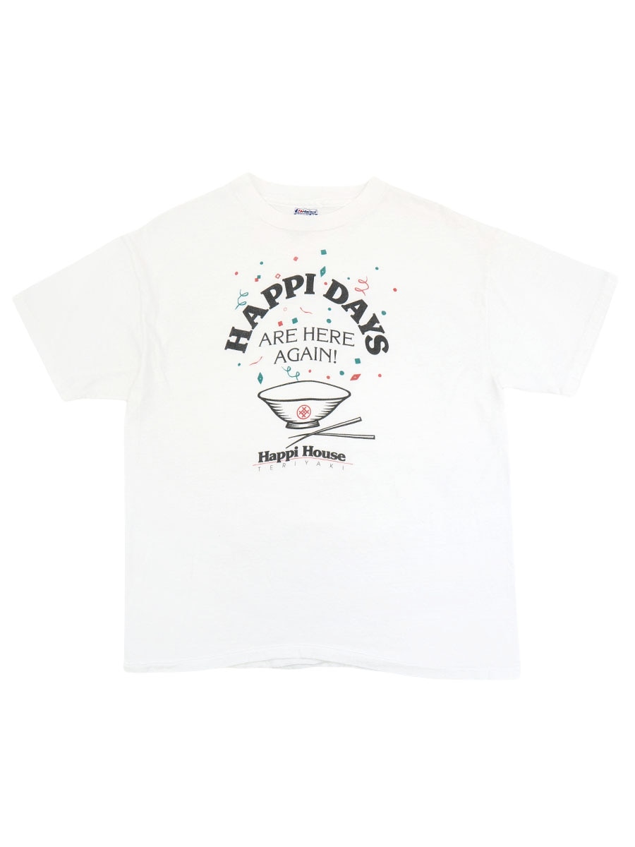 90'S HANES ''HAPPI HOUSE TERIYAKI'' T SHIRT (SIZE.LARGE) MADE IN USA