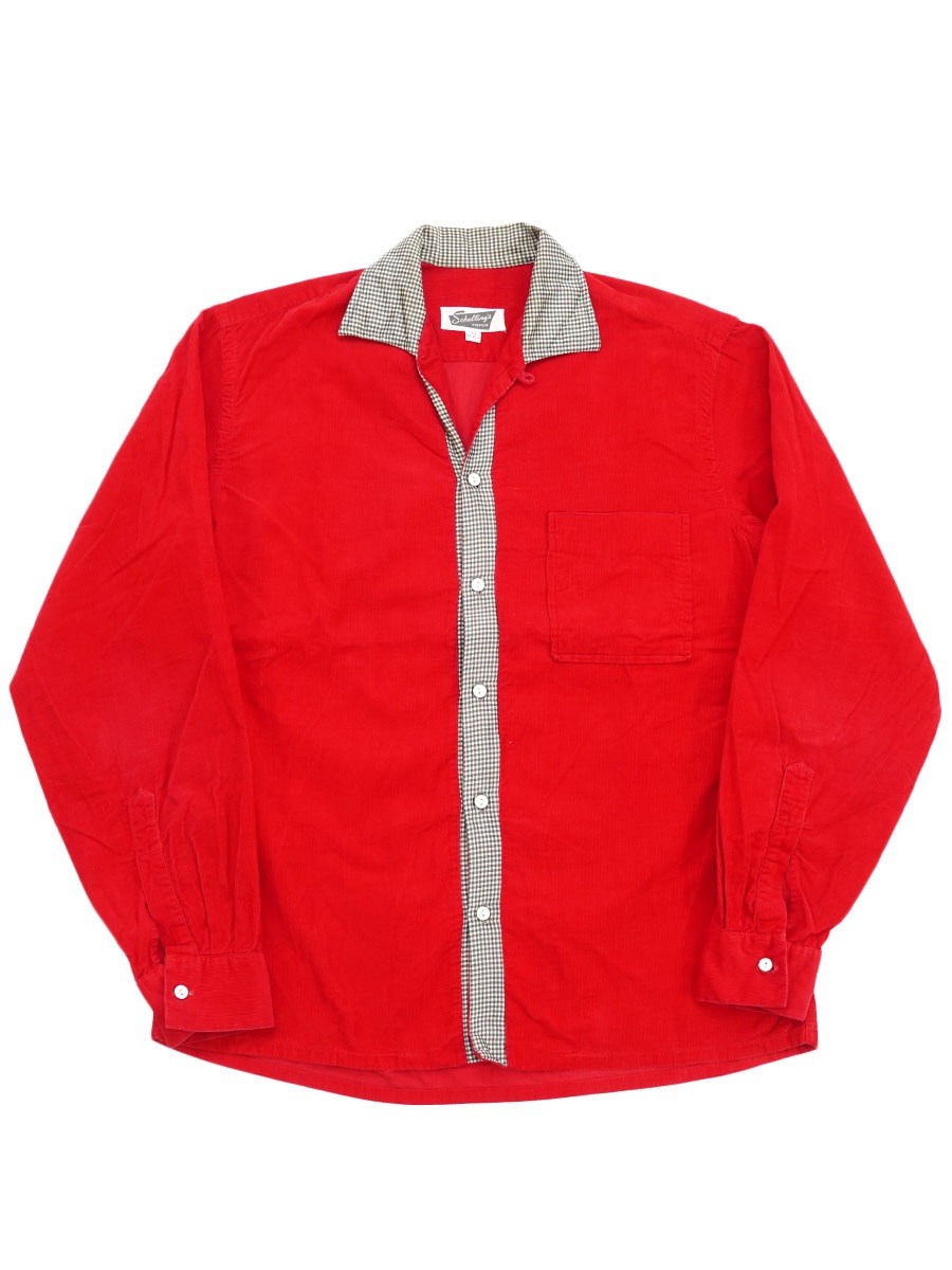 60'S SCHELLING'S CORDUROY ITALIAN COLLAR SHIRT (SIZE.MEDIUM)