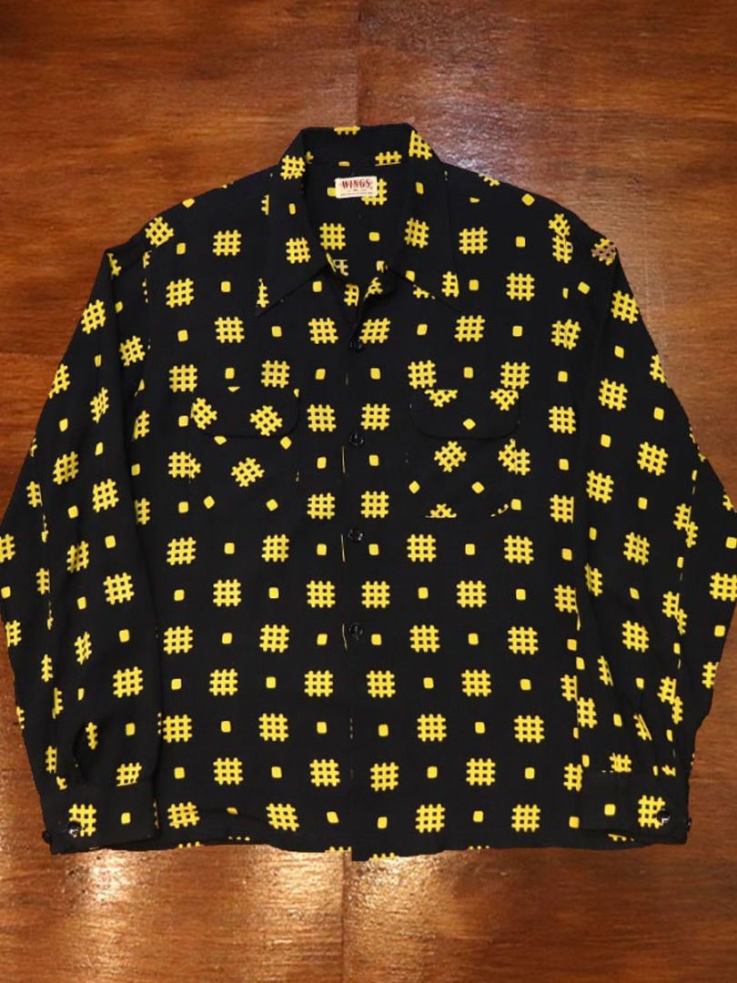 1950s L/S ROCKABILLY SHIRT , Size ML