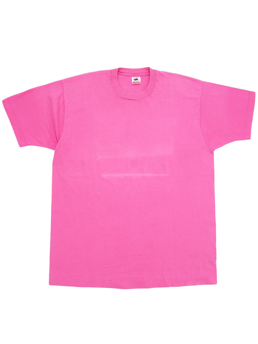 90'S FRUIT OF THE LOOM PLAIN T SHIRT PINK (SIZE.X LARGE) MADE IN USA