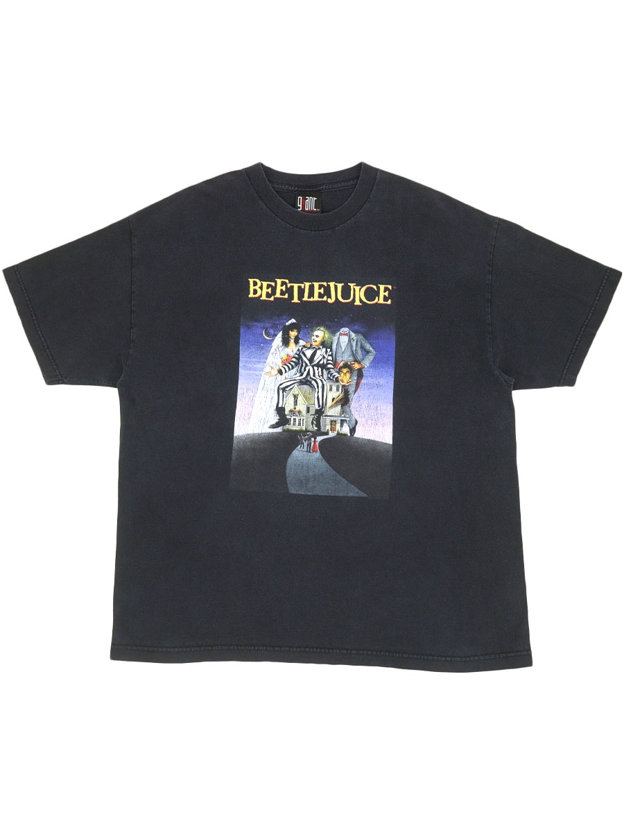 90'S～ GIANT ''BEETLEJUICE'' T SHIRT BLACK (APPROX.X LARGE)
