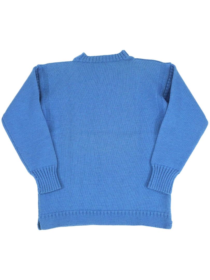 80'S～ LE TRICOTEUR GUERNSEY SWEATER HYACINTH BLUE (APPROX.SMALL)