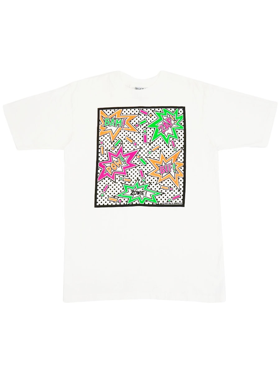 80'S VON B. GRAPHICS T SHIRT WHITE (SIZE.LARGE)