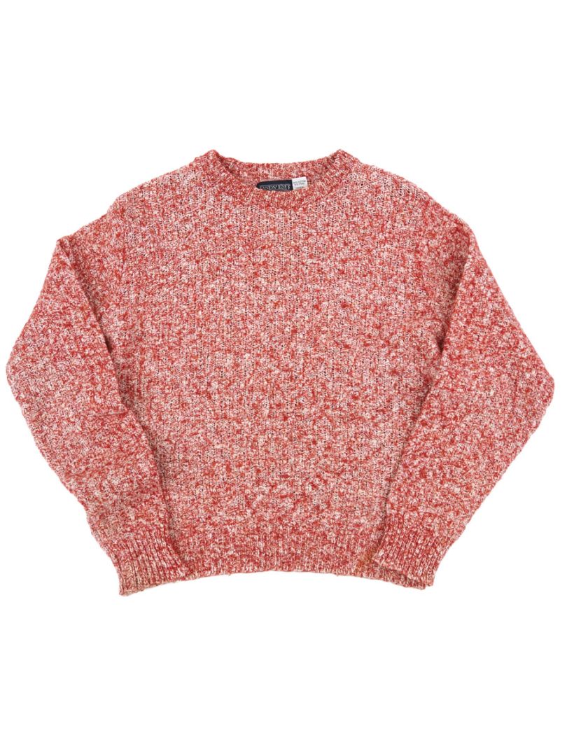 90'S LANDS' END COTTON WOOL SWEATER (SIZE.LARGE) MADE IN USA