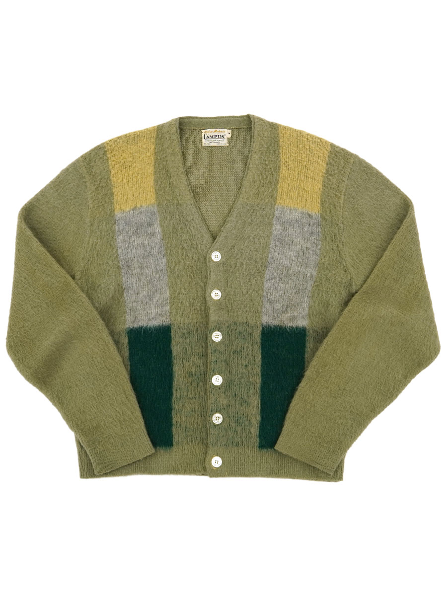 60'S CAMPUS MOHAIR CARDIGAN (SIZE.MEDIUM) MADE IN USA
