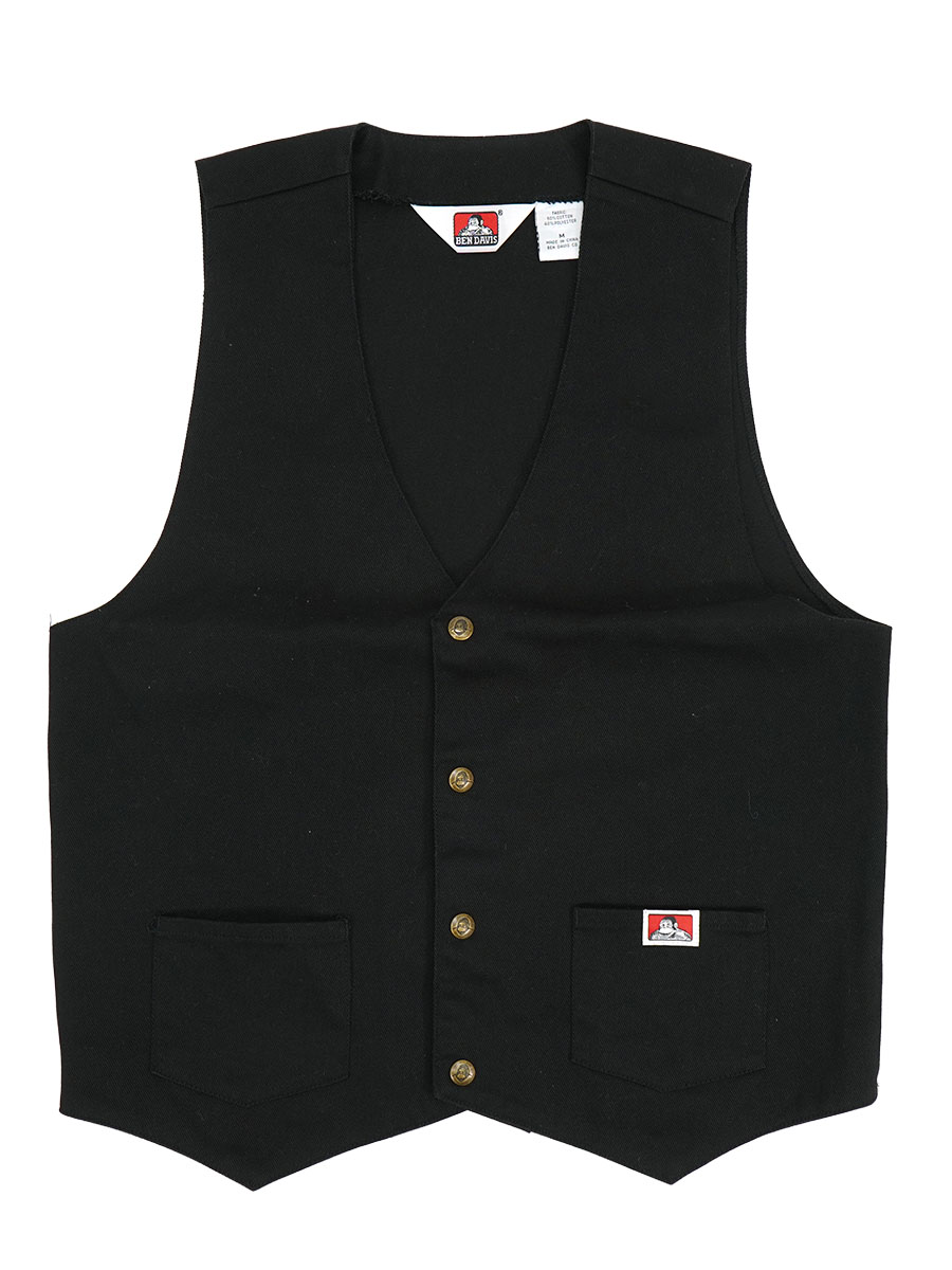 BEN DAVIS WORK VEST BLK (SIZE. MEDIUM)