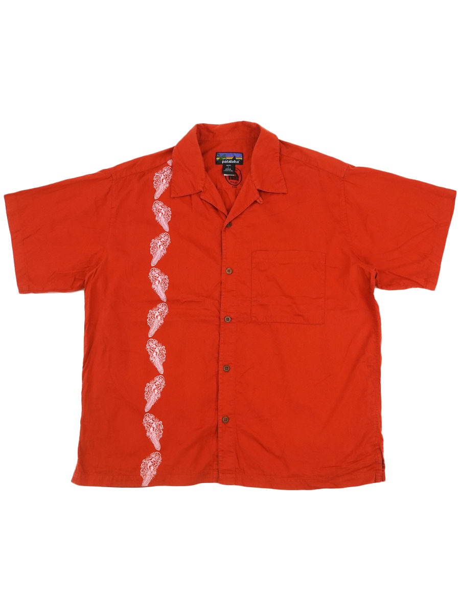 Patagonia 2003年 Pataloha ポルトガル製 L 赤 01 PATAGONIA PATALOHA SHIRT POINT BREAK:CAYENNE (SIZE.LARGE) | NEW