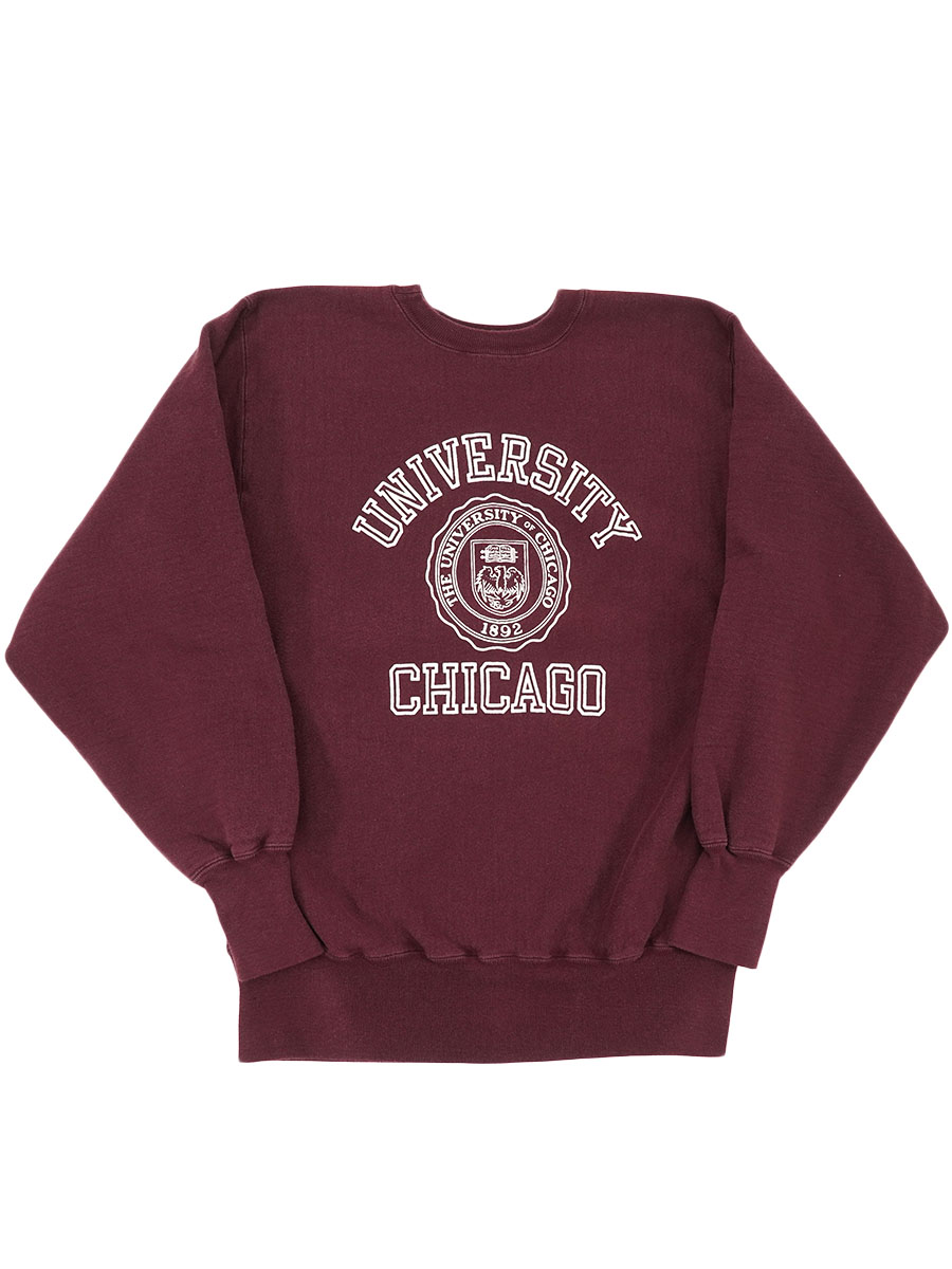 90'S CHMAPION REVERSE WEAVE CREW ''UNIVERSITY OF CHICAGO'' (SIZE.X LARGE) MADE IN USA