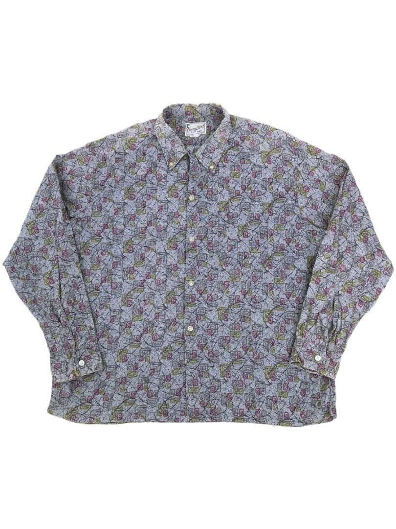 60'S CRANBROOK LOOP COLLAR BUTTON DOWN LONG SLEEVE SHIRT (SIZE.X LARGE)