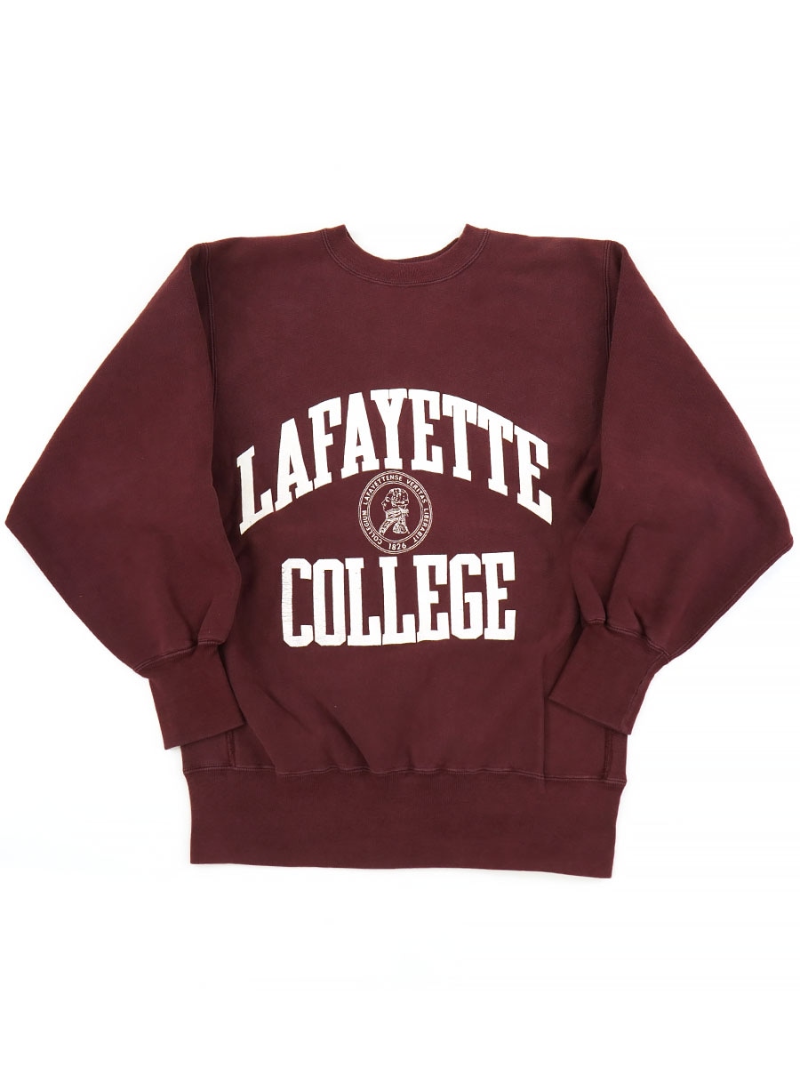 90'S CHAMPION REVERSE WEAVE CREW ''LAFAYETTE COLLEGE'' (SIZE. X LARGE) MADE IN USA