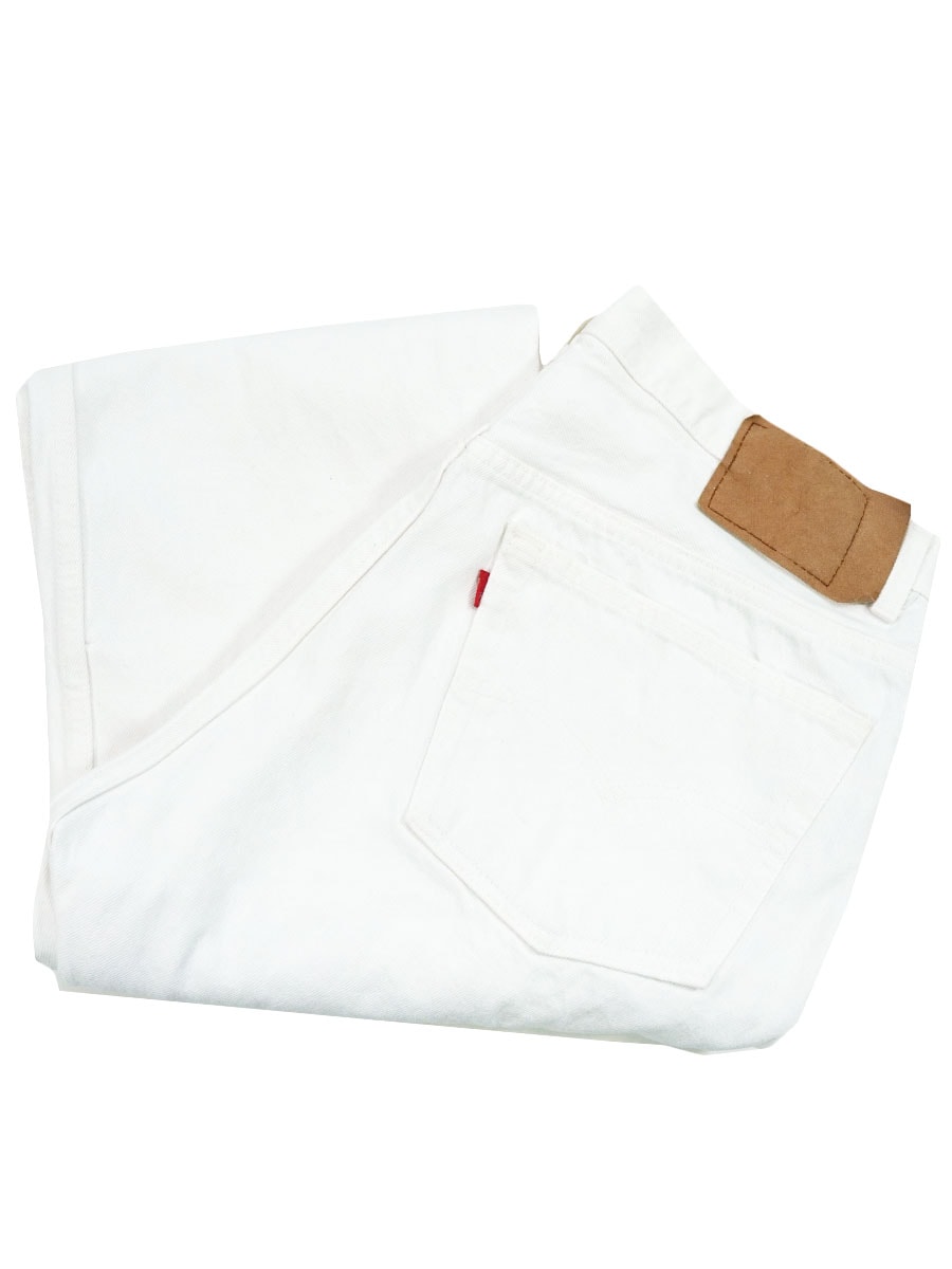 90'S LEVI'S 501 WHITE JEANS (SIZE. W38 L30) MADE IN USA
