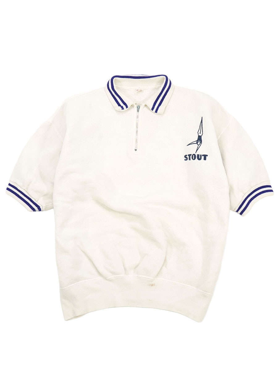 60'S RUSSELL SOUTHERN CO. ''STOUT'' HALF ZIP SHORT SLEEVE SWEAT