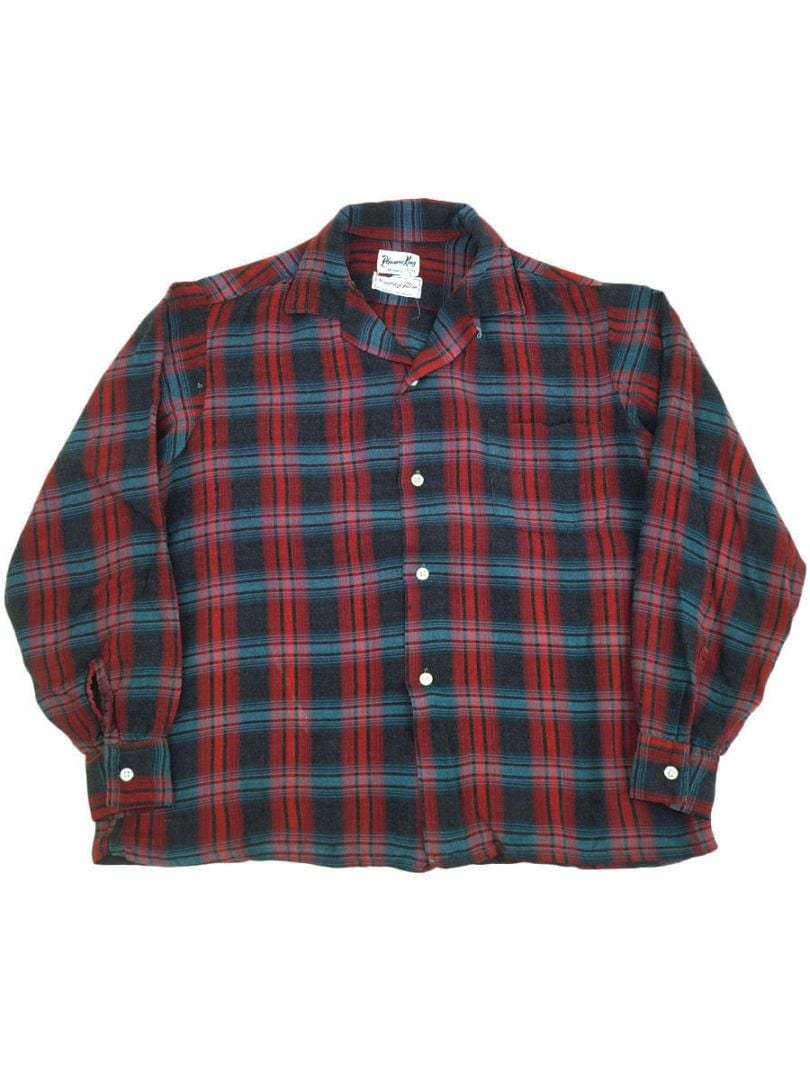 60'S PLEASURE KING LOOP COLLAR LONG SLEEVE SHIRT (SIZE.MEDIUM