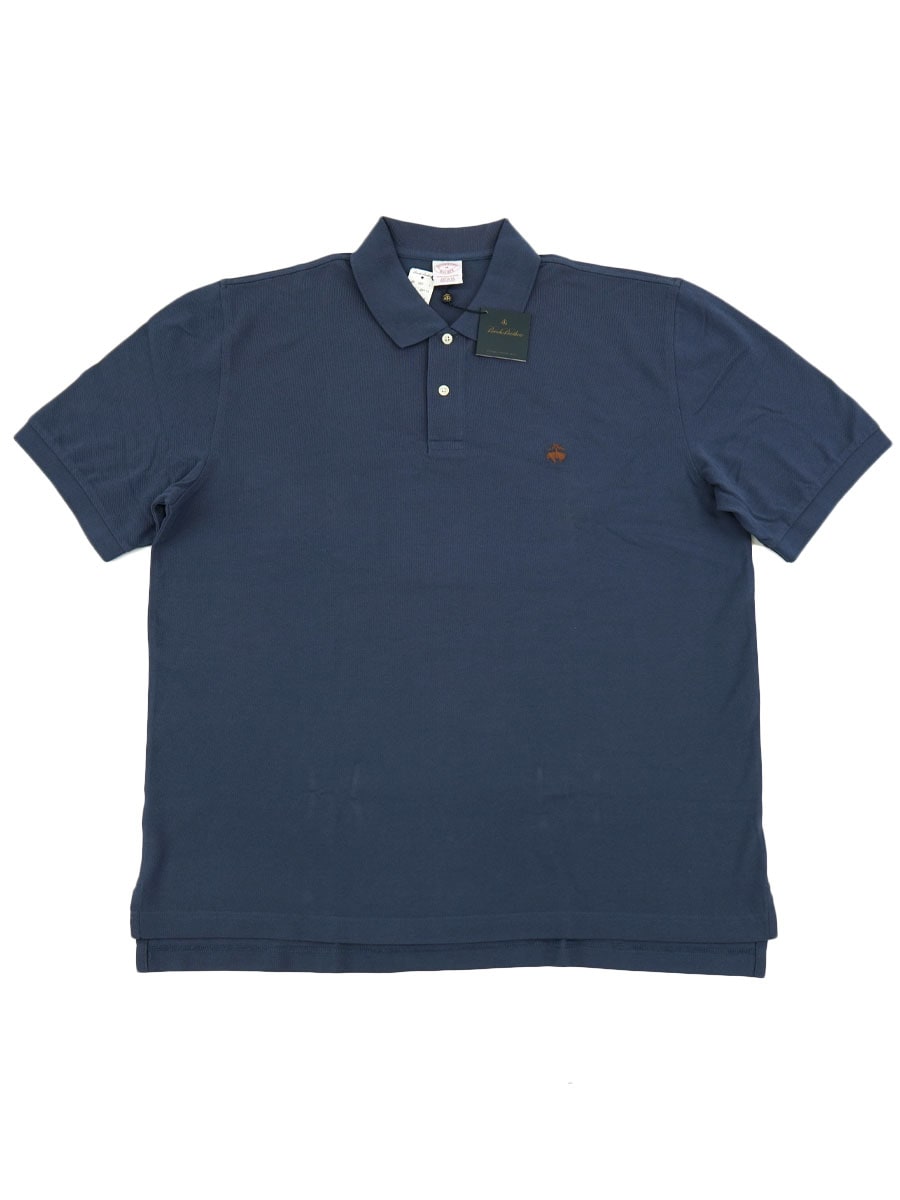BROOKS BROTHERS S/S POLO SHIRT DEEP STEEL BLUE (SIZE. X LARGE) NOS