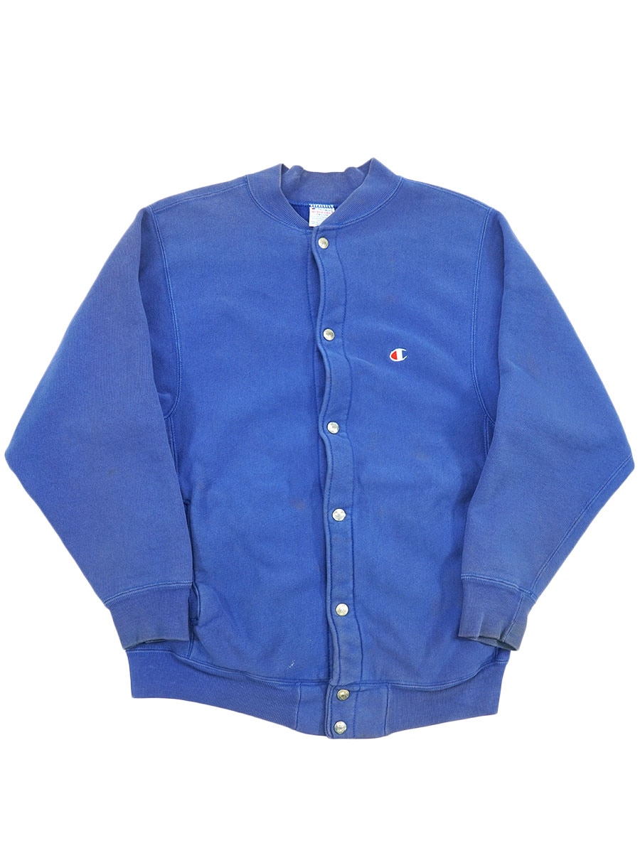 90'S CHAMPION REVERSE WEAVE FULL SNAP SWEAT CARDIGAN PLAIN ROYAL