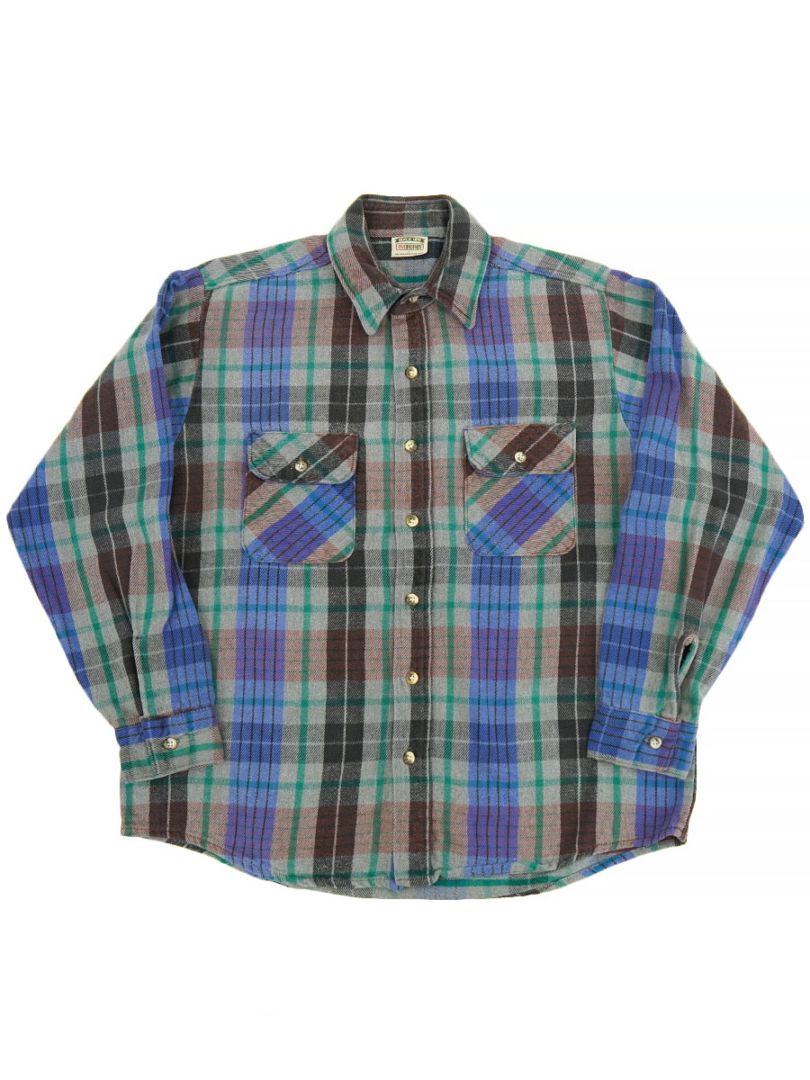 90'S FIVEBROTHER PLAID FLANNEL SHIRT (SIZE. LARGE) | すべての商品