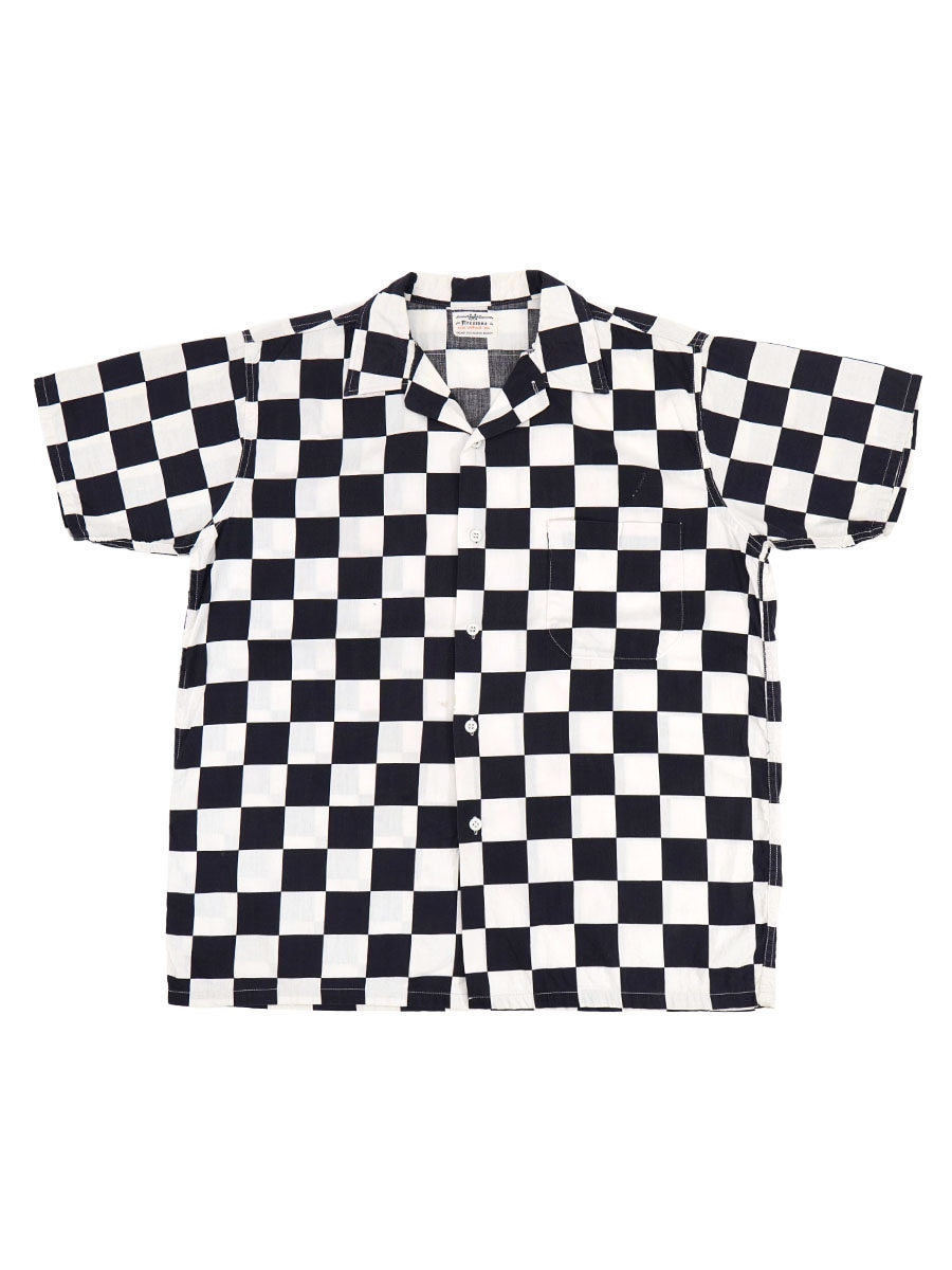 60'S FIRESTONE CHECKERED FLAG SHORT SLEEVE SHIRT (APPROX.16)
