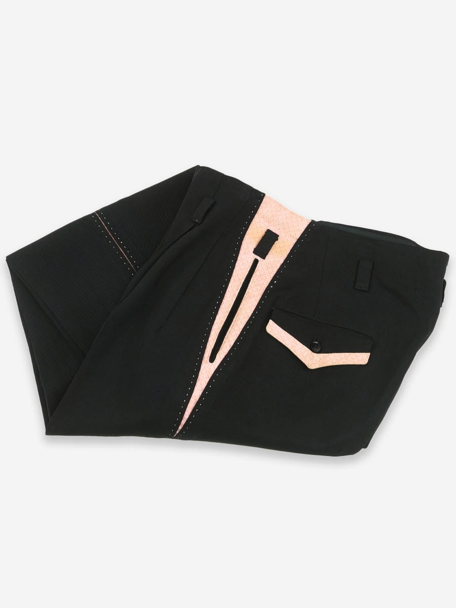 1950'S BLACK × PINK PISTOL PANTS (APPROX.W33 L26)