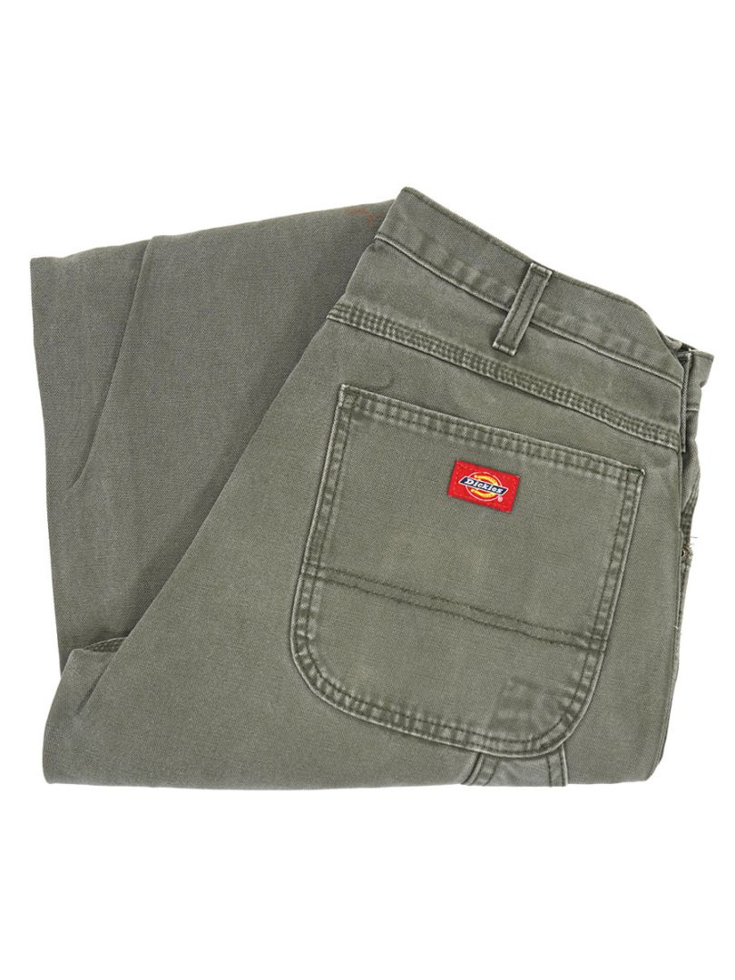 DICKIES 1939RMS DUCK PAINTER PANTS MOSS GREEN (SIZE. W34 L30