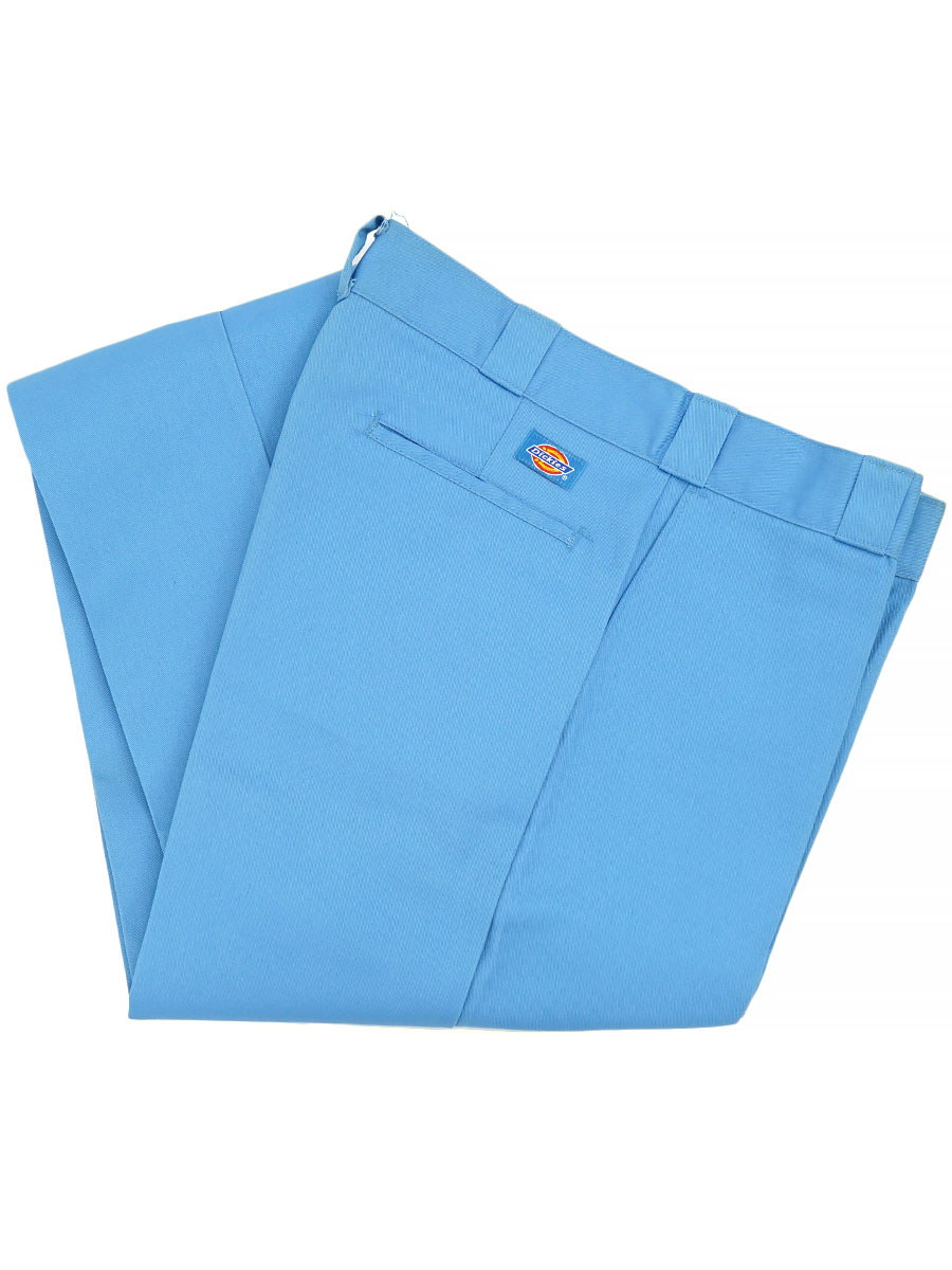 90'S DICKIES WORK PANTS LIGHT BLUE (SIZE. W34 L34) MADE IN USA NOS