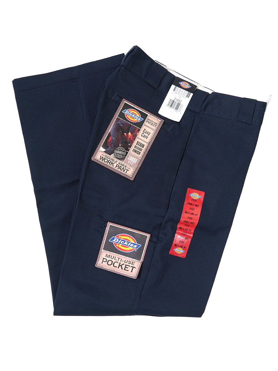 00'S DICKIES DOUBLE KNEE WORK PANT NAVY (SIZE.W31 L32) NOS
