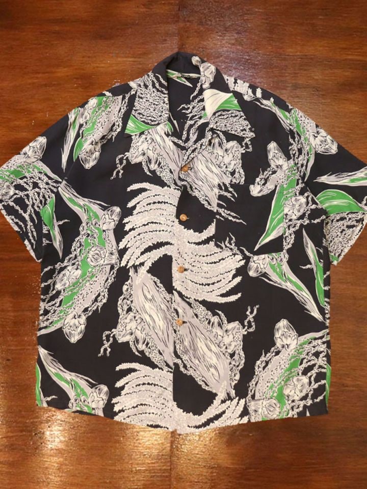 1950s HAWAIIAN SHIRT , Size L