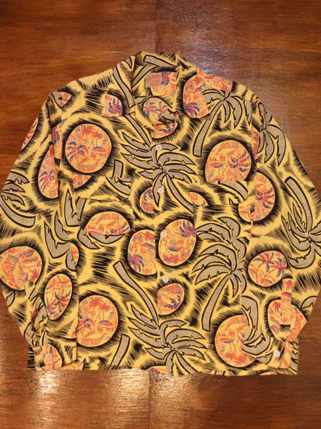1950s L/S HAWAIIAN SHIRT , Size M