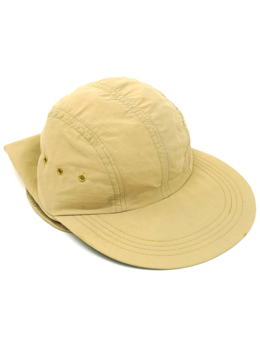 90'S L.L.BEAN SUN SHADE LONG BILL CAP TAN (SIZE.MEDIUM) MADE IN