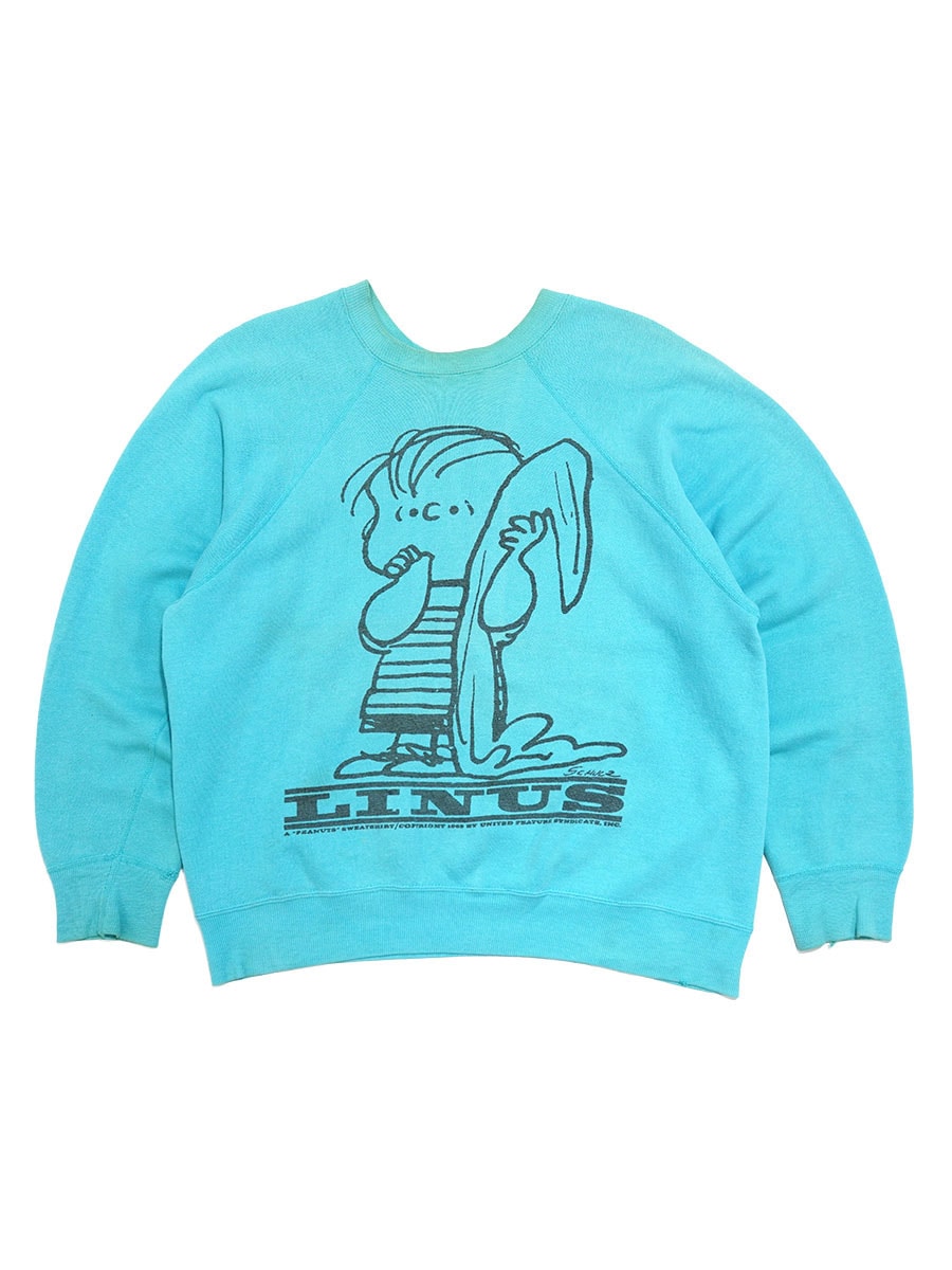60'S SPRUCE ''LINUS'' WATAR PRINT SWEAT SHIRT (SIZE.LARGE)