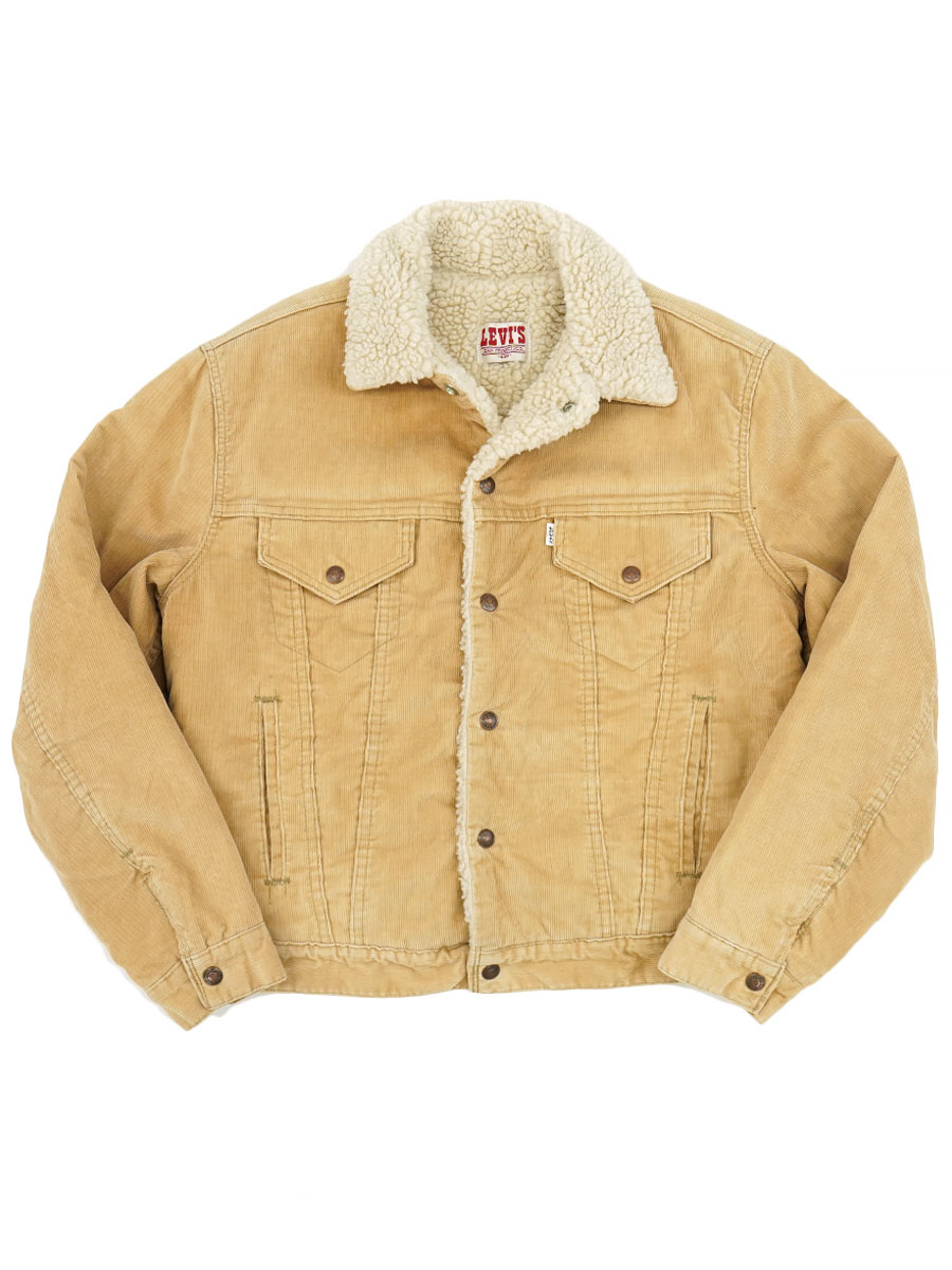 80'S LEVI'S CORDUROY BOA JACKET BEIGE (SIZE.42)