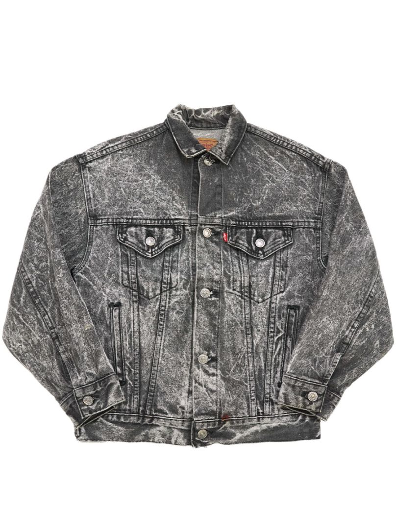 80'S LEVI'S 57508 BLACK DENIM JACKET (SIZE.MEDIUM) MADE IN USA